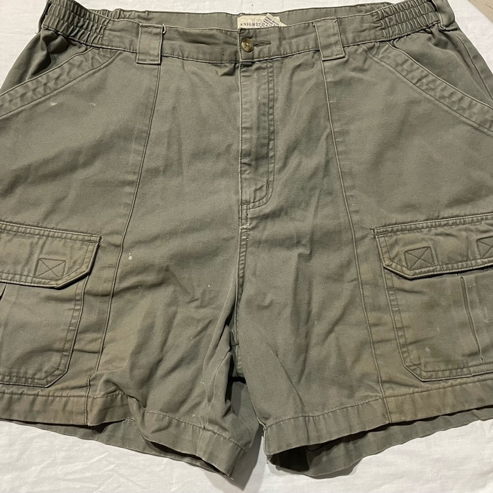 Mens Gray Cargo Shorts Size 38